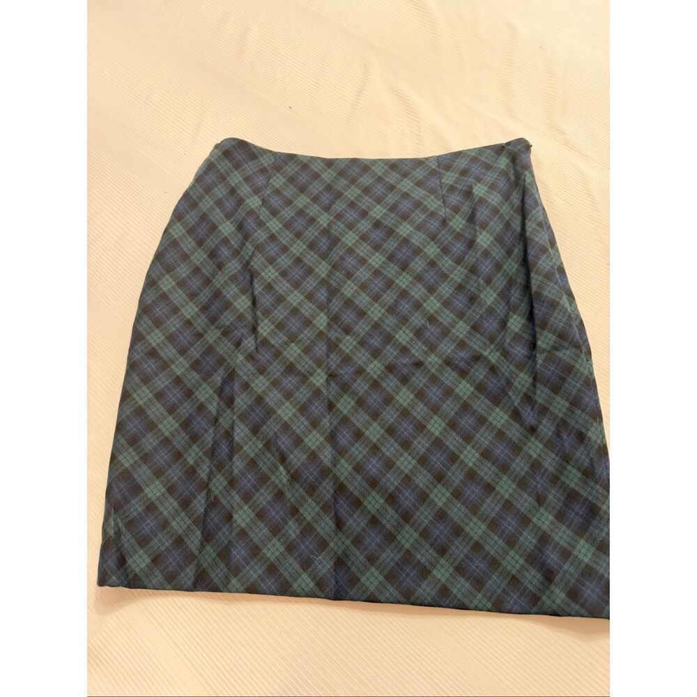 BROOKS BROTHERS "346" WOOL TARTAN PLAID STRAIGHT SKIRT SZ 12